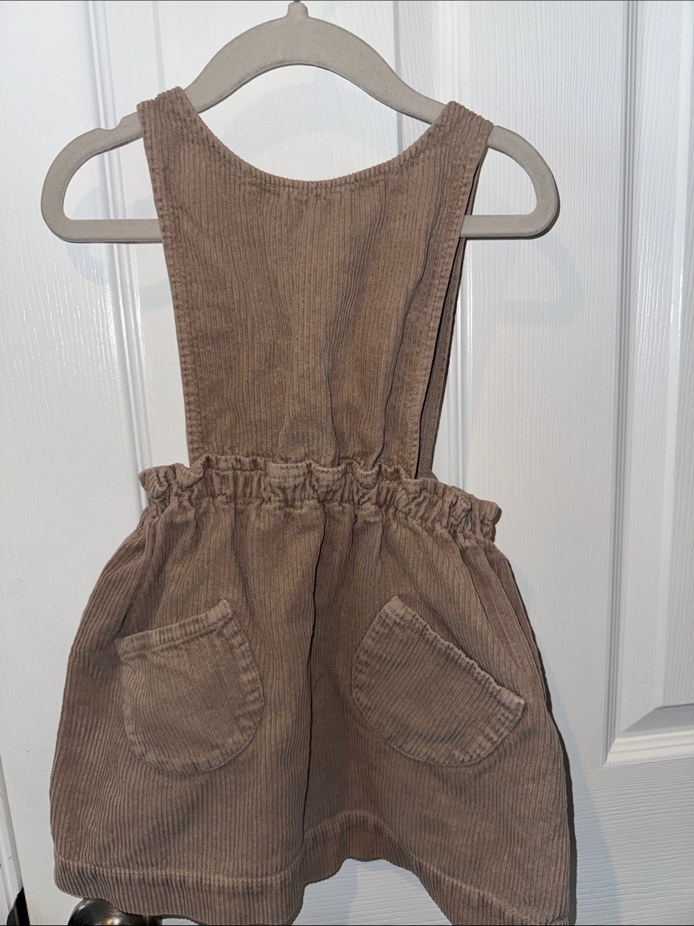 Zara Kids Corduroy Pinafore Dress - Brown